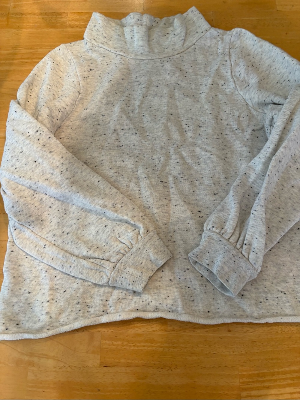 Madewell MWL Speckled Oatmeal Mock Neck Sweatshirt